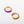 Load image into Gallery viewer, Pink/Orange Two Tone Enamel Huggie Hoops