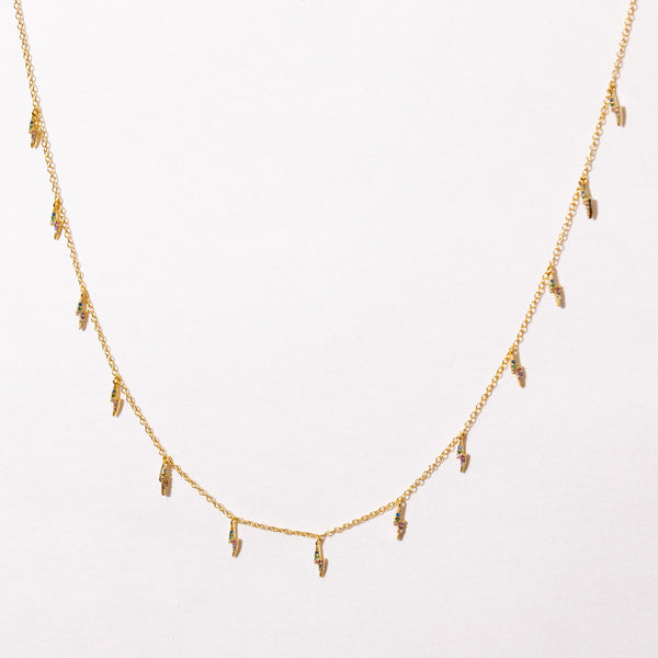 Lightning Bolt Drop Necklace