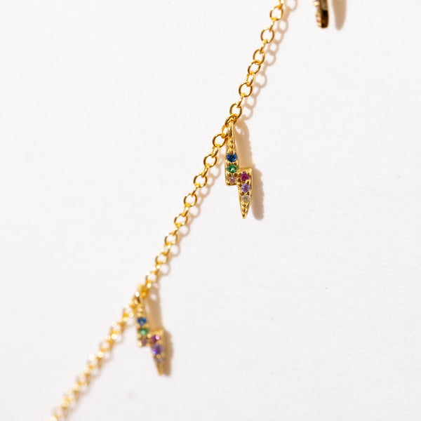 Lightning Bolt Drop Necklace