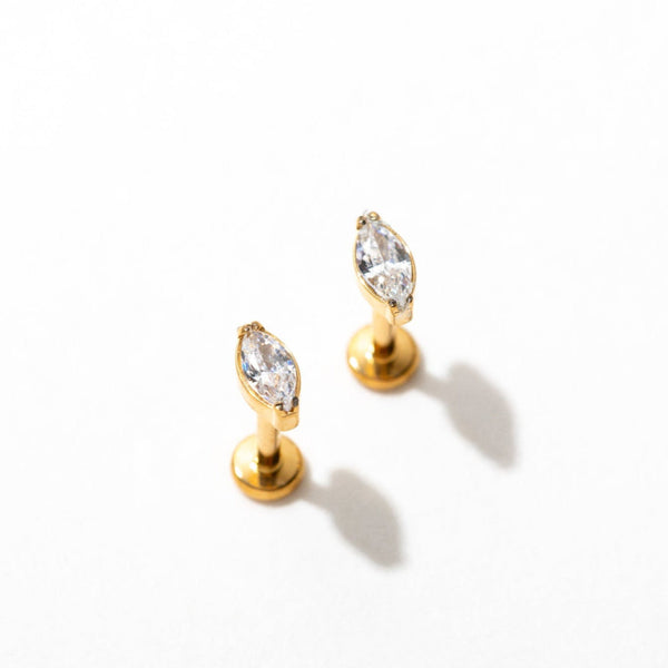 Marquise Flat Back Studs