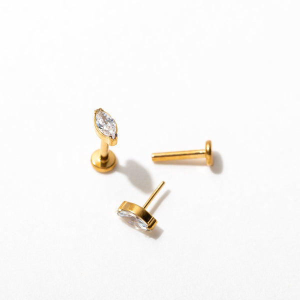 Marquise Flat Back Studs