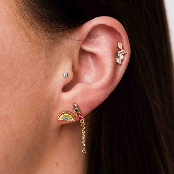 Cloud and Rainbow Studs