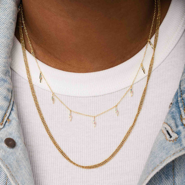 Lightning Bolt Drop Necklace