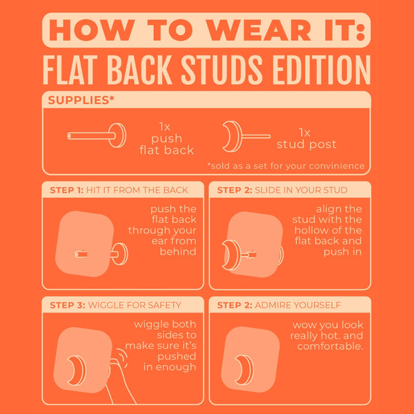 Snake Flat Back Studs