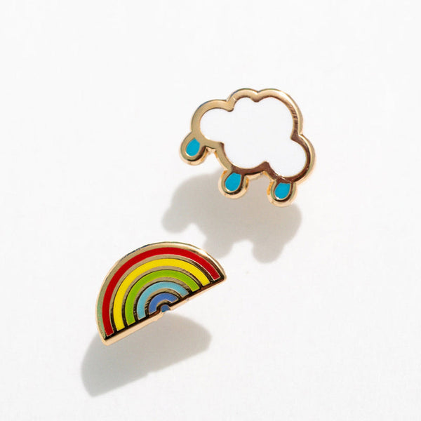 Cloud and Rainbow Studs