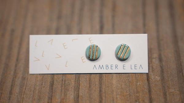 Amber E Lea - Earrings - Exclusive Space Checkered Circle