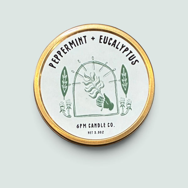 Peppermint and Eucalyptus Candle  - 6pm Candle