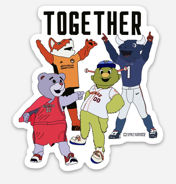 Together Houston Mascot Sticker - PREORDER