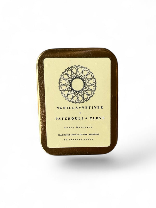 Vanilla, Vetiver and Patchouli and Clove Incense Cones
