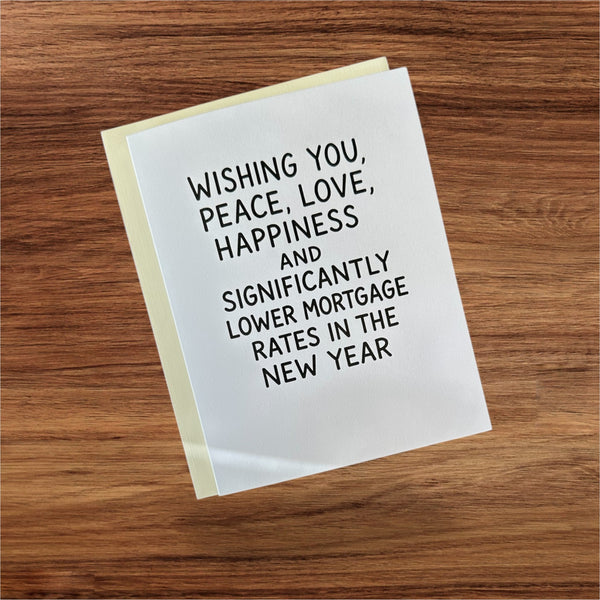 Lower Mortgage Rates News Year Card