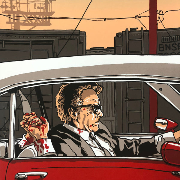 Mr. Orange Dying in a 1972 Pontiac Lemans Coupe Convertible