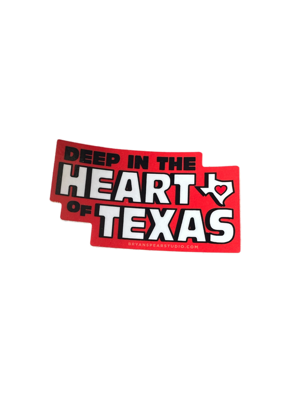 Deep In the Heart Of Texas Sticker - Bryan Spears