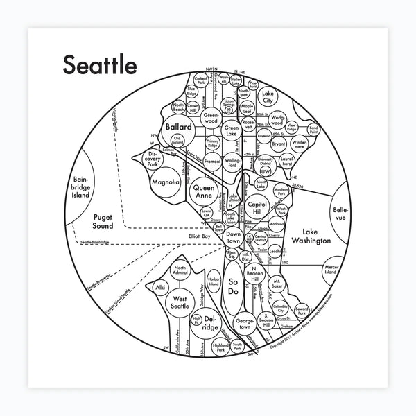 Seattle Map - Archies Press