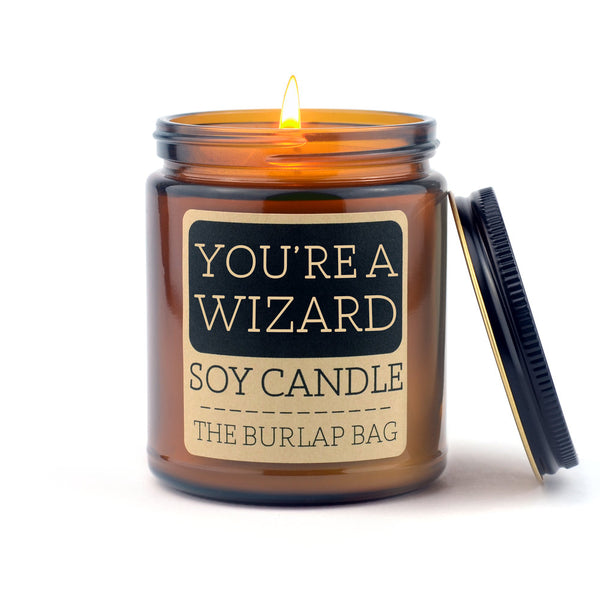 The Burlap Bag - Candle - You’re a Wizard