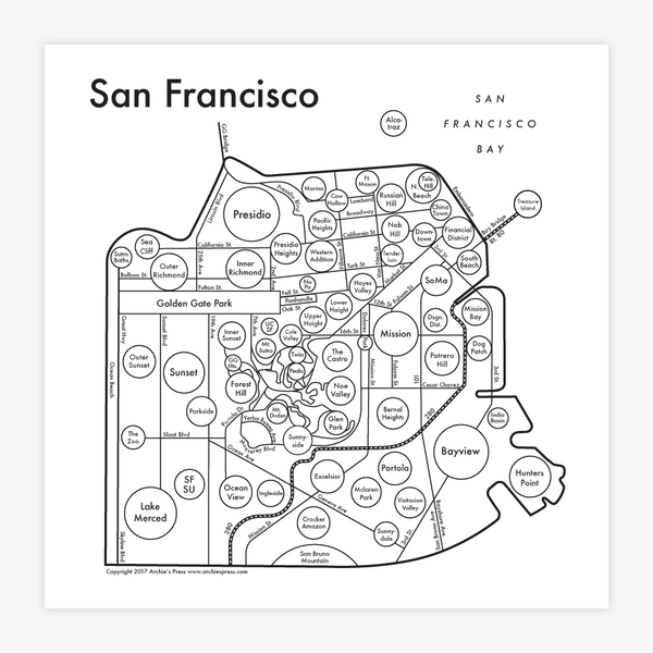 Archie’s Press - Print - US City Map