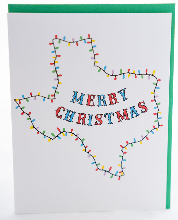 Paper Vibes - Cards - Merry Christmas - Texas Lights