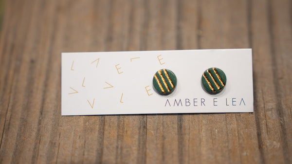 Amber E Lea - Earrings - Exclusive Space Checkered Circle