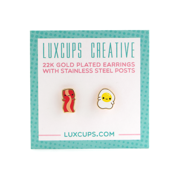 Luxcups - Earring - Eggs & Bacon